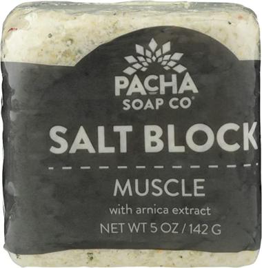 Pacha Soap, Salt Block Muscle, 5 Ounce