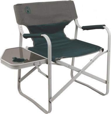 Coleman Outpost Breeze Portable Folding Deck Chair with Side Table