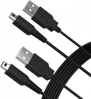 HAUZIK Charger Cable USB Compatible with Nintendo 3DS, 3DS XL, New 3DS, New 3DS XL, DSi, DSi XL, 2DS, New 2DS XL LL (4 Ft, 2 Pcs)