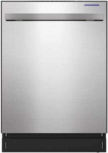 Sharp SDW6757ES Slide-In Dishwasher, Stainless Steel Finish, 24" Wide, Soil Sensors, Premium White LED Interior Lighting, Smooth Glide Rails, Heated Dry Option, Responsive Wash Cycles, Power Wash Zone