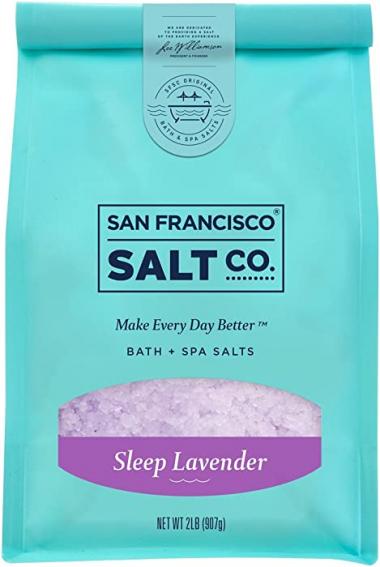 Sleep Lavender Bath Salts 2 lb. Luxury Gift Bag by San Francisco Salt Company