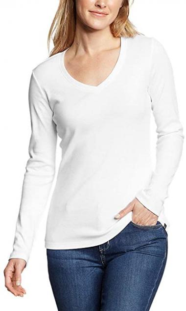 Eddie Bauer Women's Favorite Long-Sleeve V-Neck T-Shirt