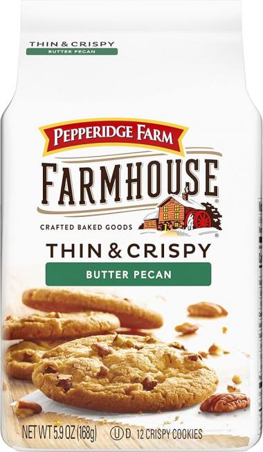 Pepperidge Farm Farmhouse Thin & Crispy Butter Pecan Cookies, 5.9 oz. Bag