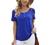 Feiersi Women's Summer Floral Tunic Tops Casual Blouse Short Sleeve Buttons Up T-Shirts