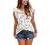 Cosonsen Women's Tassel Short Sleeve Round Neck T-Shirt Top Casual Summer Tee