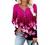 Womens Henley V Neck Casual Blouse Button Down T Shirts Flare and Flowy Tops