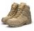 Bitiger Men's Combat Boots with Side Zipper Velcro and Casual Outdoor Mountaineering Trekking Commando Tactical Boots