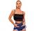 SOLY HUX Women's Ruffle Trim Tie Back Backless Cami Crop Top