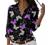 Women Fashion Leopard Long Sleeve Button Down Shirt Floral Print Casual Blouse Tops Basic Loose Fit Tunic Shirts