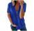 Womens Zipper Short Sleeve Tops and Blouses Casual Loose Fitting V Neck Tunics Trendy Color Block Tees Summer T Shirts