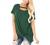 Womens Criss Cross Twist Knot Tops Casual Summer Short Sleeve T Shirts Tunic Top Loose Comfy Tshirts Blouses