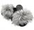 Jancoco Max Faux Fur Slides - Women's Fur Fluffy Slippers Furry Slides Summer Sandals Open Toe Indoor Outdoor Fuzzy Slides