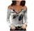 Women's Long Sleeve Shirts Sexy V-Neck Lace Trim Tunic Tops Cold Shouler Floral Printed T Shirts Dressy Casual Blouses