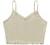 Verdusa Women's Contrast Lace Spaghetti Strap Ribbed Knit Crop Cami Top