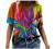 Women Plus Size Tops Vintage Aesthetic Printed Short Sleeve Summer T Shirts Basic Casual V Neck Tees Tshirt Blouses