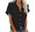 Women's Short Sleeve V-Neck Solid Button Down Shirt Tops Plus Size Casual Work Pockets Collared Tee Blouses Tunic Tops