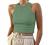 KAMISSY Women Basic Crew Neck Crop Tank Top Solid Rib-Knit Binding Crop Top