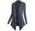 Urban CoCo Women's Drape Front Open Cardigan Long Sleeve Irregular Hem