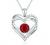 CDE Forever Love Heart Pendant Necklaces for Women 925 Sterling Silver with Birthstone Zirconia, Birthday Anniversary Jewelry Gift for Women Wife Girls