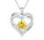 CDE Forever Love Heart Pendant Necklaces for Women 925 Sterling Silver with Birthstone Zirconia, Birthday Anniversary Jewelry Gift for Women Wife Girls