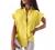 FARYSAYS Women's Casual Button Down Ruffle Short Sleeve V Neck Shirts Loose Blouses Tops