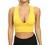 Venbond Women's Sexy Sleeveless Seamless Crop Top Deep Plunge V Neck Ribbed Tank Top with Removable Pads