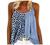 Summer Tops for Women Casual Crew Neck Cute Ruffle Hem Spaghetti Strap Tank Tops Loose Fit Beach Cami Shirts Camisoles