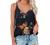 Workout Tops for Women Cute Printing V Neck Camis Shirts Graphic Tee Spaghetti Straps Sleeveless Camisole Tank Tops