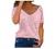 Womens Tops Stripe Mesh Sheer Short Sleeve Summer T-Shirt V Neck Dressy Casual Solid Tee Shirts Loose Fit Tunic Blouse