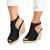 Sandals for Women Wedge,2021 Retro Wedge Ankle Buckle Sandals Fashion Summer Beach Wedges Shoes Open Toe Espadrilles