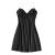 ZAFUL Women's Stars Print Side Slit Velvet Sleeveless Mini Dress Sexy Cowl Front Spaghetti Strap A-Line Mini Dress