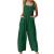 Hesxuno Jumpsuits for Women Casual Loose Plus Size Overalls Retro Print Wide Leg Buttons Jumpsuits Rompers with Pockets