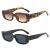 LASPOR Vintage Rectangle Sunglasses for Women Men Fashion Retro Small Square Frame Glasses UV 400 Protection Driving Black