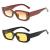 LASPOR Vintage Rectangle Sunglasses for Women Men Fashion Retro Small Square Frame Glasses UV 400 Protection Driving Black