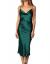 xxxiticat Women's Sleeveless Spaghetti Strap Satin Dress Cocktail Beach Evening Party Cowl Neck Dot Leopard Midi Dresses