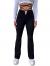 WDIRARA Women's Cut Out Wide Leg Flare Pants High Waist Stretch Self Tie Solid Long Pants