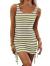 Wenrine Women Bodycon Mini Dress Sleeveless Drawstring Ruched Basic Party Club Tank Dress