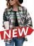 KIRUNDO Women's Flannel Plaid Shirts Jacket Shacket Coats Casual Boyfriend Button Down Shirts Long Sleeve Blouses Tops