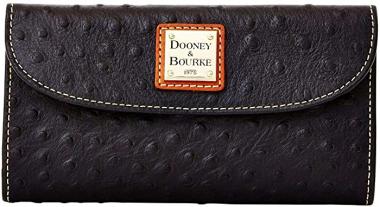 Dooney & Bourke Ostrich Continental Clutch Black