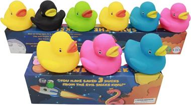 Funny Rubber Ducks That Help Animal Shelters - Soft Squeak & Squirt Baby Bath Toy Set - Fun Upright Floating 3 & 6 Packs - Yellow Pink Blue Green Black - Ducky Kids Birthday Gift - 2.5 Inch Duckies