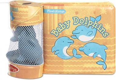 Melissa & Doug Childrenââ‚¬s Book - Float-Alongs: Baby Dolphins (Bath Book + 3 Floating Dolphin Toys)