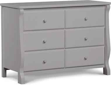 Delta Children Universal 6 Drawer Dresser, Greenguard Gold Certified, Grey