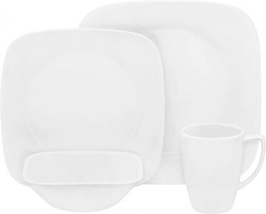 Corelle Vivid White Square 16-Piece Set by CORELLE