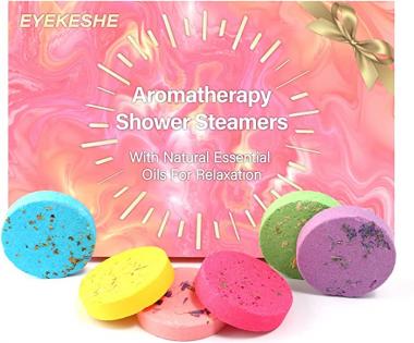 EYEKESHE Aromatherapy Shower Steamers, Unique Gifts for Women, Shower Bombs with Pure Essential Oils, Relaxing Gifts for Birthday, Home Spa Stress Relief, Bathtub, Shower Melts and Self Care