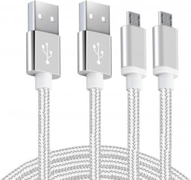 Android Charger Micro USB Cable 2Pack 6FT Fast Charging Cord for Samsung Galaxy S6/S7 Edge, J3/J7 Star Prime Crown, Note 4/5, LG G4 K40 K30 K20 Stylo 3, Moto, Xbox, PS4, Kindle Fire Tablets and Phones