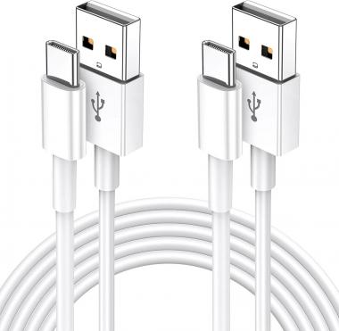 USB Type C Cable, [2Pack 6FT] 2.4A Fast Charging Type C Charger Cord, Fast Charger USB to USB C Cable Compatible Android Phone Pad Laptop