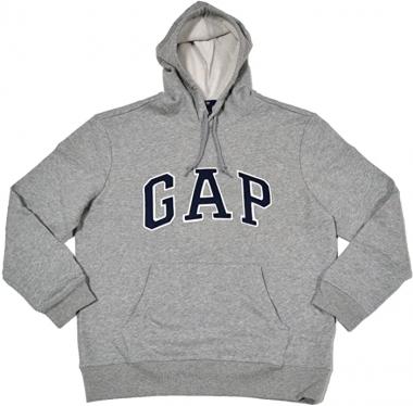 GAP Mens Fleece Arch Logo Pullover Hoodie