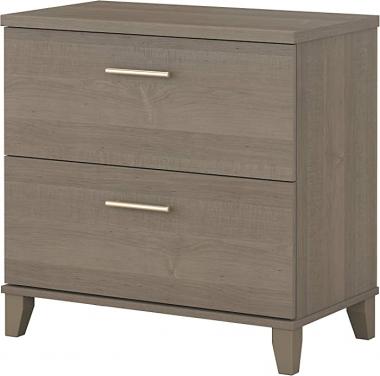 Bush Furniture Somerset 2 Drawer Lateral File Cabinet in Ash Gray