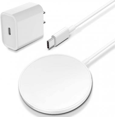 Magnetic Wireless Charger，3.3FT【Apple MFi Certified】15W Fast Wireless Charging Pad USB C Wireless Charger iPhone with 20W USB C Wall Charger Block for iPhone 14/Plus/13/12/Pro/Pro Max/Mini/AirPods Pro