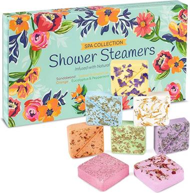 InYourNature Shower Steamers Aromatherapy Tablets Gifts for Women - Set of 8 Vapor Shower Tabs Infused with Natural Essential Oils, Bath Bombs for Stress & Sinus Relief - Perfect Spa Gift, Men & Women